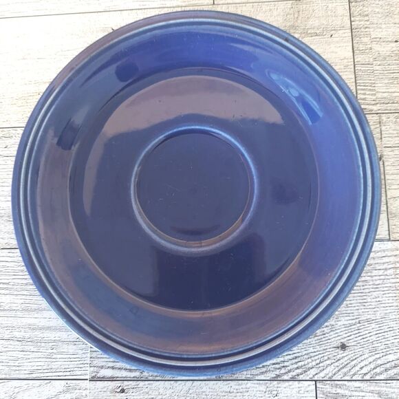 Homer Laughlin Teacup & Saucers CARNIVAL Dishes Lot Of 4 Yellow Cobalt Green - Picture 12 of 16